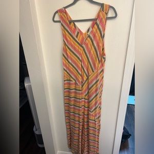 caslon linen blend stripe maxi dress from Nordstrom.  Size L.  Very flattering